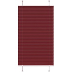 vidaXL Плисирана щора, бордо червена, 75x100 см, ширина на плата 74, 4 см, полиестер (4015223)