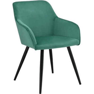 FurniGO Tarje se sametovým potahem zelené