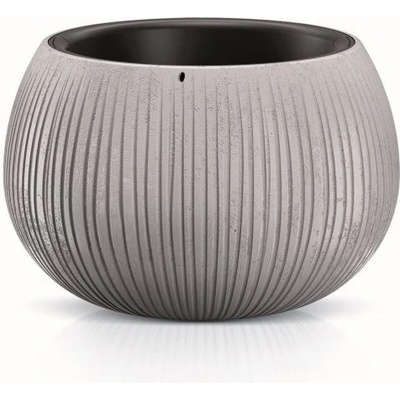 Prosperplast Obal na kvetináč s vložkou Bowl šedý, 18 cm