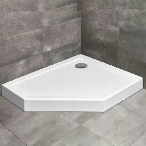 Radaway Петоъгълно душ корито Radaway Doros PT E Compact 90x80 см бяло акрилно дясно (SDRPTP9080-05R)