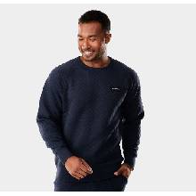 TREK Quilted Crewneck Unisex Sweatshirt Navy