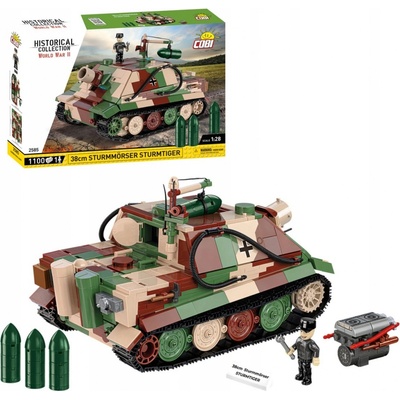 COBI 2585 World War II Německý samohybný raketomet 38 cm Sturmmörser TIGER Sturmtiger – Zboží Dáma