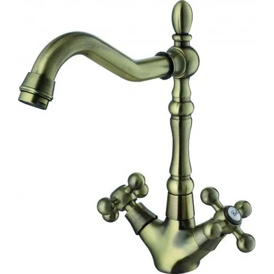 Inter Ceramic Стоящ смесител за умивалник АЛГАРА ICF 7002853BR, Inter Ceramic, месинг, бронз, 26.2x17.5хсм (7002853BR)