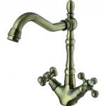 Inter Ceramic Стоящ смесител за умивалник АЛГАРА ICF 7002853BR, Inter Ceramic, месинг, бронз, 26.2x17.5хсм (7002853BR)