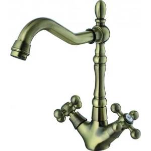 Inter Ceramic Стоящ смесител за умивалник АЛГАРА ICF 7002853BR, Inter Ceramic, месинг, бронз, 26.2x17.5хсм (7002853BR)