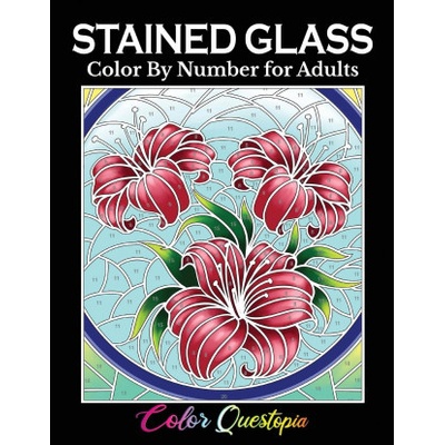 Stained Glass Color by Number For Adults