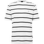 Boss Тениска Boss Mens BOSS BLACK Taut Minimalist Design T-Shirt with Logo Detail - White Striped