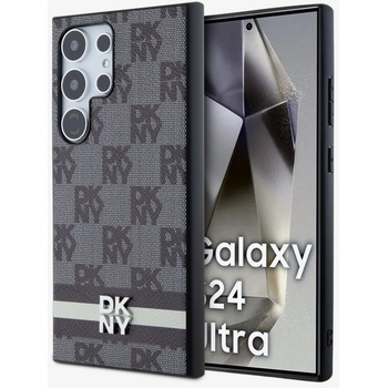 DKNY PU кожа с кариран десен и райета заден капак за Samsung Galaxy S24 Ultra Black DKNY | Lilav | МЪЖЕ | UNI