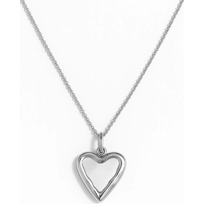 Victoria Filippi Stainless Steel Ocelový náhrdelník s perleťovým srdcem - chirurgická ocel NH1368-JP43344/99 Stříbrná