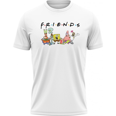 MemeMerch tričko Spongebob Friends white