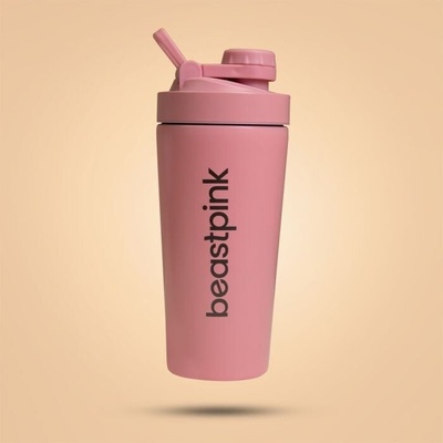 GymBeam BeastPink Steel šejkr, 650 ml, růžová