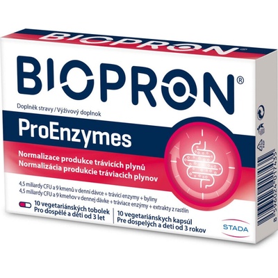 Biopron ProEnzymes probiotika a prebiotika 10 tobolek