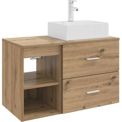 vidaXL Комплект мебели за баня 2 pcs Дъб артизан Инженерна дървесина (3403895)