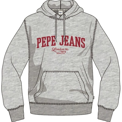 Pepe Jeans mikina DERRIL HOODIE šedá