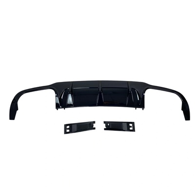 Дифузер за задна броня за Mercedes W204 C-Class (2007-2013) C63 AMG Style - черен гланц (A-BENZ-0114)