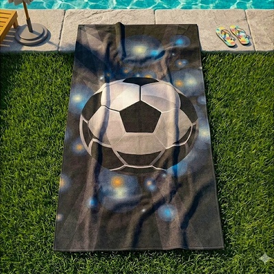 Carbotex plážová osuška ftbalový míč v záři reflektorů 70 x 140 cm