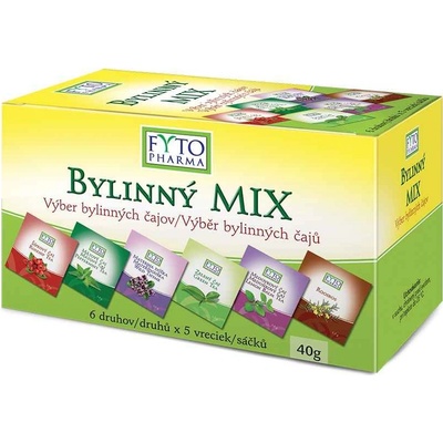 Fyto bylinný MIX 6 druhov čajov po 5 vrecúšok
