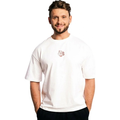 Pánske tričko GymBeam Boxy Shaker White XL