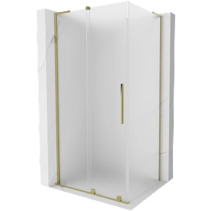Mexen Velar L душ кабина, плъзгаща се, 90 x 85 см, скреж, златна - 871-090-085-33-50 (871-090-085-33-50)