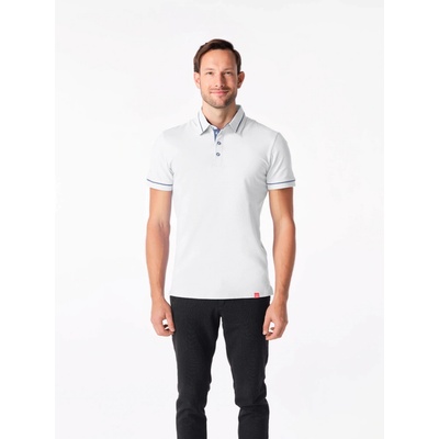 CityZen Sparks pánska polokošeľa biela/jeans blue