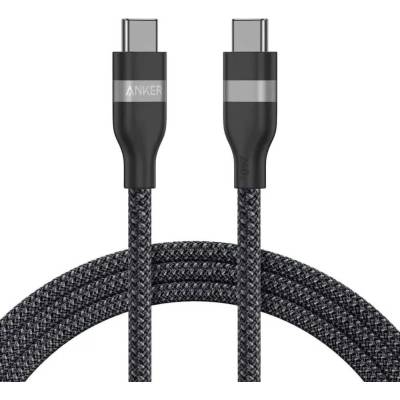 Anker Кабел за бързо зареждане за устройства с USB-C порт - Anker USB-C to USB-C Cable 240W (180 см) (черен) (A82E2H22)