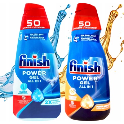 Finish Gél do umývačky riadu All in1 2 Mix Orange + Regular 2 x 1 l 100 umytí
