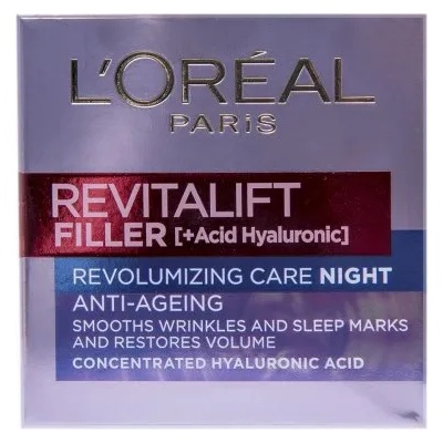 L'Oréal Revitalift Filler Anti-Ageing Revolumizing Care Night - Нощен крем против стареене с хиалуронова киселина