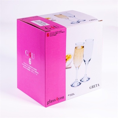 PASABAHCE GLASS 4 YOU Greta Champagne sada pohárov na šampanské 1077953 6 x 210 ml
