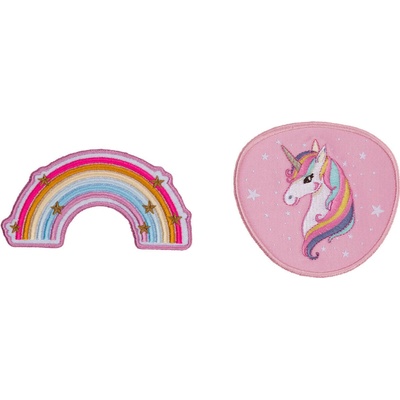 Baagl vyměnitelné odznaky Baaglies rainbow unicorn 2 ks