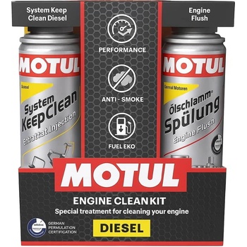 Motul Engine Clean Kit Diesel комплект за дизелови двигатели 2x300 мл