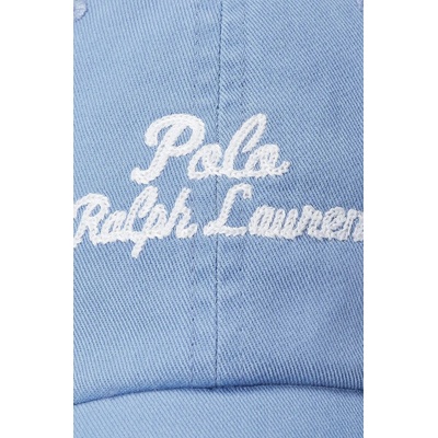 Ralph Lauren Памучна шапка с козирка Polo Ralph Lauren в синьо с апликация 211954882 (211954882)