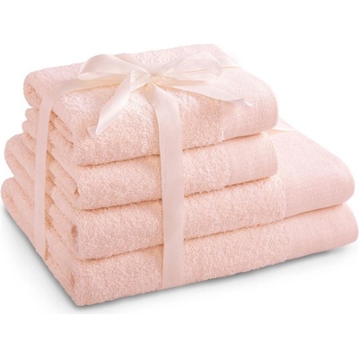 Restilo Amari ručníky a osušky v sadě light růžová více rozměrů 4 ks