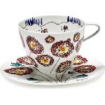 Serax Midnight Flowers Чаша за капучино с чинийка, 200 мл, 2 части (B9223129-307)
