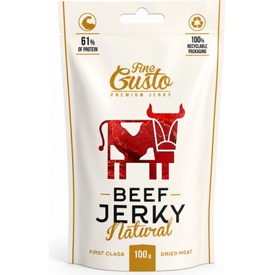 Fine Gusto sušené maso Beef Jerky Natural 100 g