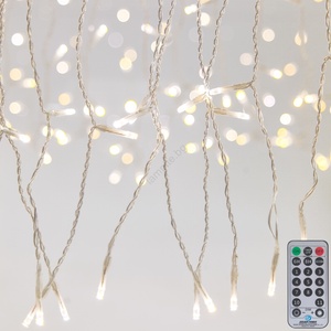 EUROLAMP LED димируема външна завеса CURTAIN 360xLED/8, 4W/230V 2x2 m IP44 топла бяла светлина + с дистанционно управление (EU0196)