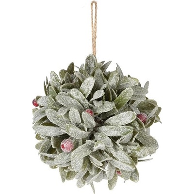H&L Závěsná dekorační koule Leaf 11cm červené bobule YZB006500