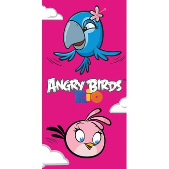 Osuška Carbotex Angry Birds Rio Stella a Perla 70 x 140 cm