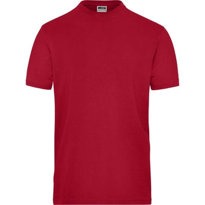 James & Nicholson Tričko JN 1802 Solid elastické bio bavlna krátky rukáv Červená