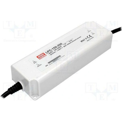 MEAN WELL LPC-150-350 Napájecí zdroj: spínaný; LED; 150,5W; 215÷430VDC; 350mA; IP67; 90%