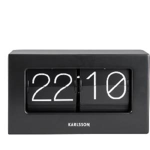 Karlsson Часовник Boxed Flip 20, 5 см черен мат (KA5620BK) Будилник