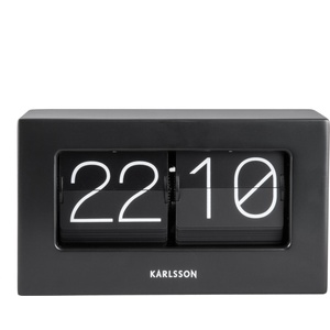Karlsson Часовник Boxed Flip 20, 5 см черен мат (KA5620BK) Будилник