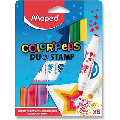 Maped 6808 Dětské fixy Color'Peps Duo Stamp 8 ks