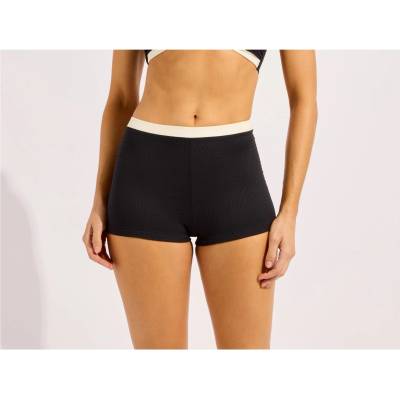 Seafolly Дамско бикини долнище Seafolly Band Wave Belted Boyleg Pant Bikini bottom - Black - размер 40 (EU) (150-6610-0115)