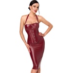 Noir Handmade F396 Dark Romance Corset Midi Dress Burgundy XL