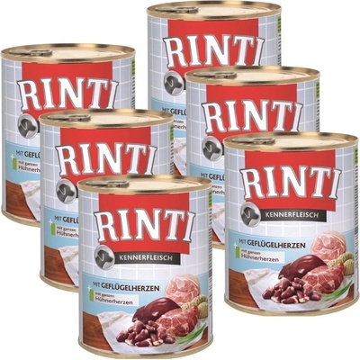 Rinti Kennerfleisch hydinové srdcia 6 x 800 g
