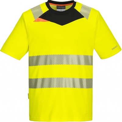 Portwest HI-VIS DX413 Reflexné strečové tričko HV žltá/čierna XXXL