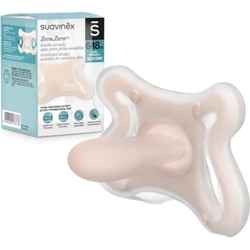 Suavinex cumlík Zerø fyziologický svetlo ružová