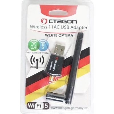 USB WiFi Dongle OCTAGON WL618 OPTIMA 600Mb/s, s anténkou 2dB