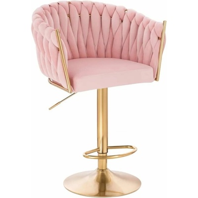 LuxuryForm Design Norden Velur na zlatom tanieri ružová
