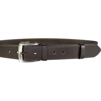 Penny Belts Kožený opasek I3-1-40 tmavě hnědý
